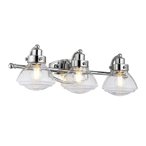 Scholar Quoizel 3-lichts wandlamp gepolijst chroom IP44
