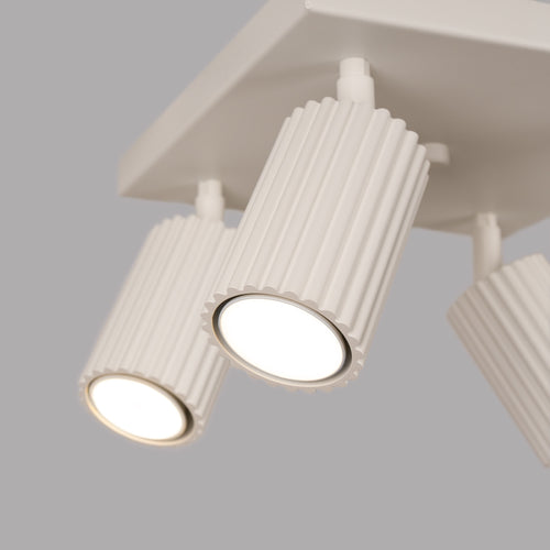 Sollux Lighting Plafondlamp KARBON 4 beige - 25x25x16,5cm