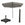 Garden Impressions stokparasol Delta d grijs Ø300 cm met 40kg Eureka voet en hoes