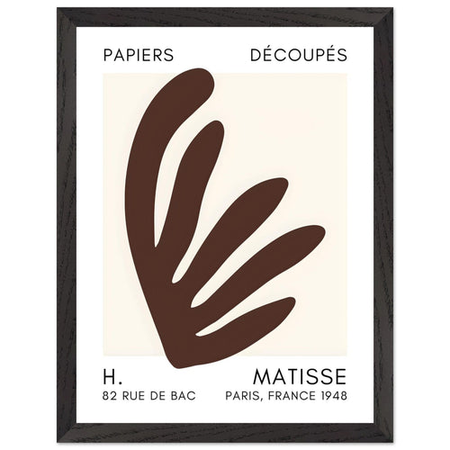 Artfulprints Poster met Lijst Matisse – Aquatic impression brown   - 30x40 cm - Bruin