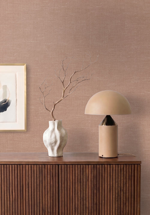 Origin Wallcoverings behang linnenstructuur terracotta - 53 cm x 10.05 m - 348013