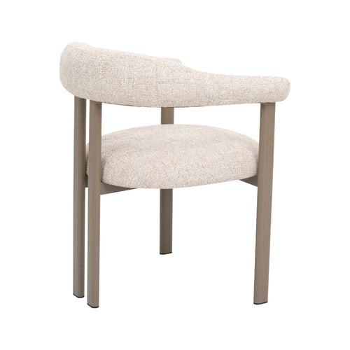 DÉJA Living Eetkamerstoel Odense - Stof - Beige/Taupe - Set van 2