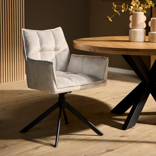 Starfurn  eetkamerstoel Dani - grijs - 58x67x64cm - vtwonen shop