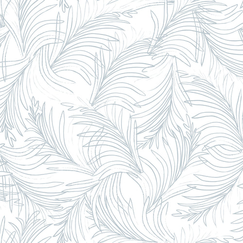 Sanders & Sanders behang veren vergrijsd blauw en wit - 53 cm x 10 m - 640365 - vtwonen shop