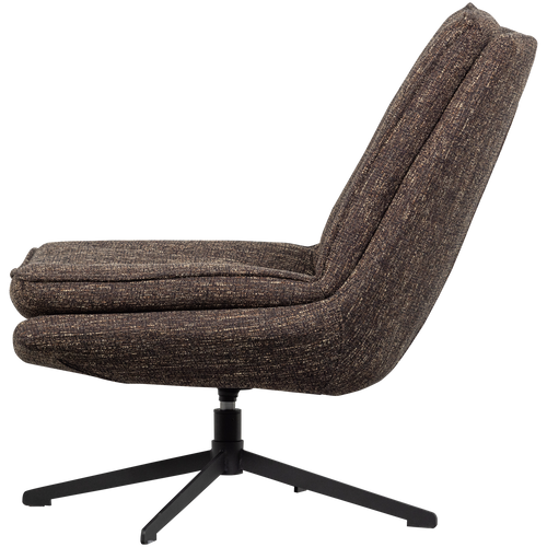 WOOOD draaifauteuil Milaro - Polyester - Bruin Melange - 88x75x94 - vtwonen shop
