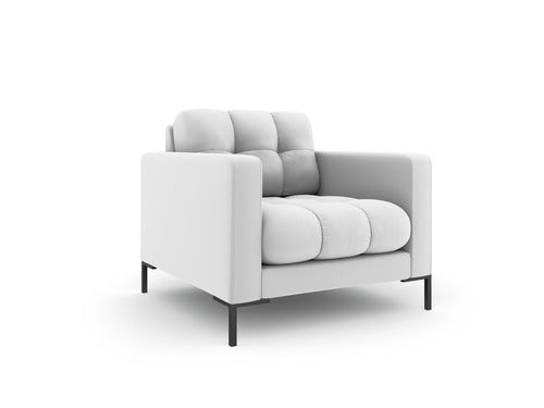 Cosmopolitan Design Fauteuil Bali structurele stof, lichtgrijs - 96x87x75cm