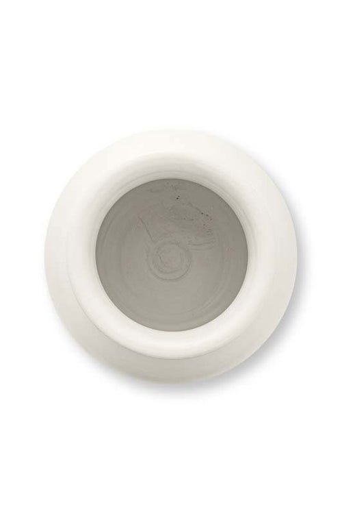 vtwonen Vaas - Terracotta - Wit - 30x35cm