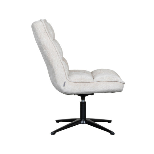 LABEL51 Fauteuil Vince - Naturel Stof - Draaibaar