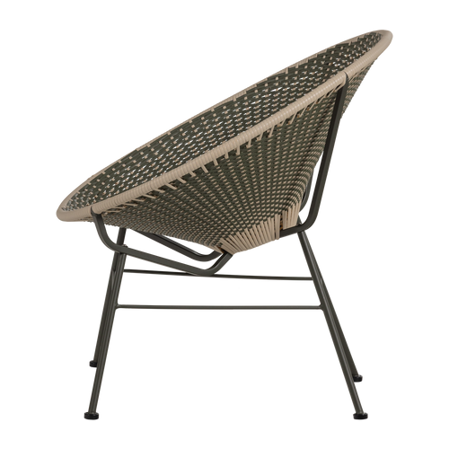 WOOOD loungestoel Kazoun - Kunststof - Groen - 81x73x71