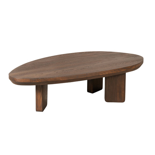 StarFurn Salontafel Zillah - Driehoekig Bruin Hout - 130x70x35cm - vtwonen shop