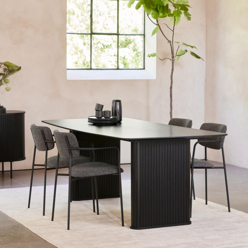 Rebellenclub Eetkamertafel Taree - 190 x 100 cm - Zwart - vtwonen shop