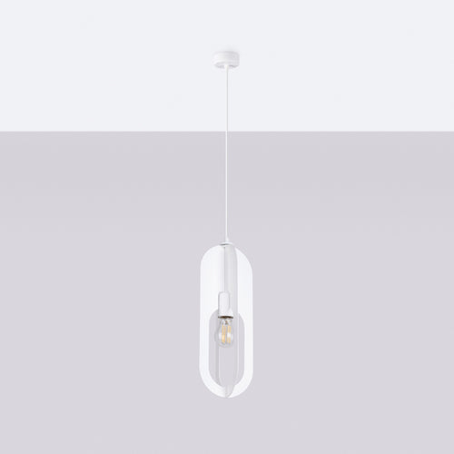 Sollux Lighting Hanglamp NICUS 1 wit - 11x11x140cm