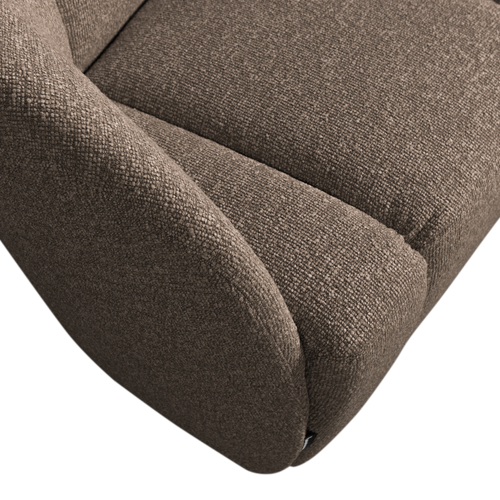 WOOOD 2-zits bankje links Mojo - Polyester - Bruin Melange - 73x112x77