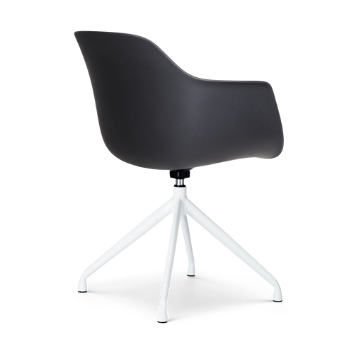 Nolon Nola-Liz Eetkamerstoel Zwart - Lichtgrijs - Draaibaar - Wit - vtwonen shop
