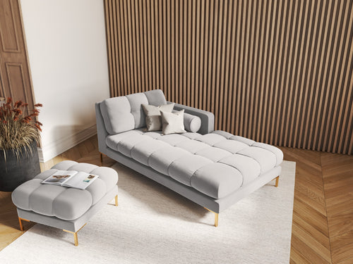 Cosmopolitan Design rechter chaise longue Bali flueel, geld - 185x102x75cm