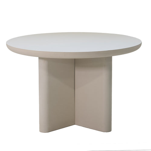 Giga Meubel Tuintafel Miso - Rond 120cm - Beige betonlook - Acryl Coating - vtwonen shop
