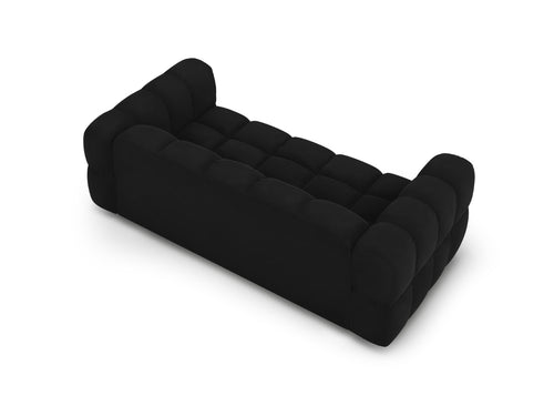 Cosmopolitan Design Bank Sky 3-zits, flueel, zwart - 102x214x70cm