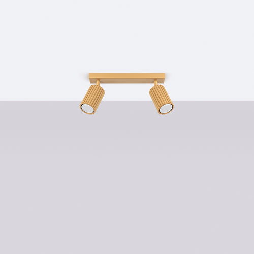 Sollux Lighting Plafondlamp KARBON 2 goud - 30x6,5x16,5cm