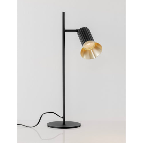 Nova Luce LUVIA Bureaulamp Oxide Gold, Zwarte LED GU10 1x10W