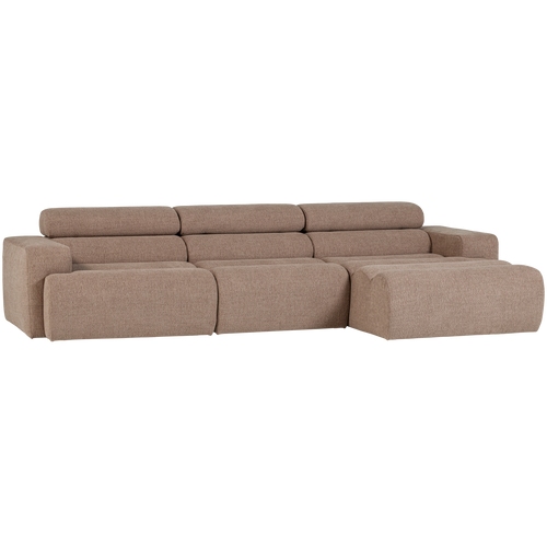 WOOOD chaise longue bank rechts Novi - Polyester - Taupe - vtwonen shop