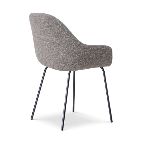 Nolon Nora-Mae Eetkamerstoelen Set van 2 - Bouclé Taupe - Zwarte Poten - vtwonen shop