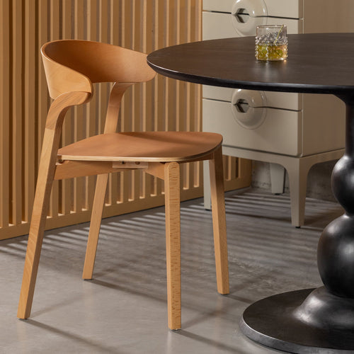 WOOOD eetkamerstoelen  Cras - Essenhout - Naturel - Set van 6 - vtwonen shop