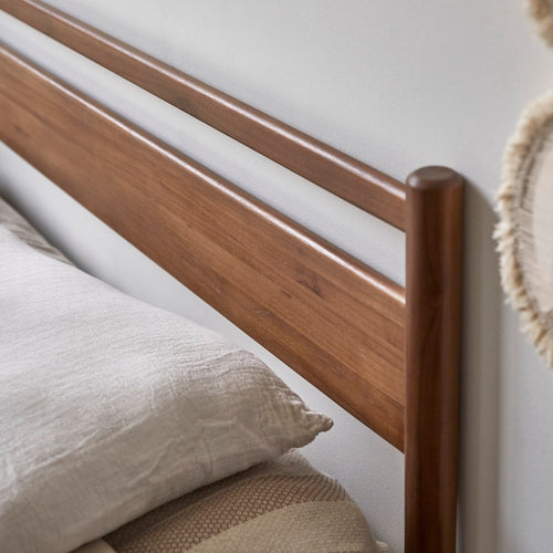 Tikamoon Teakhouten bed Taku teak 190 x 214 - Bruin - vtwonen shop