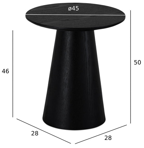 Furnhouse ronde salontafel Tango - Zwart - Ø 45 cm