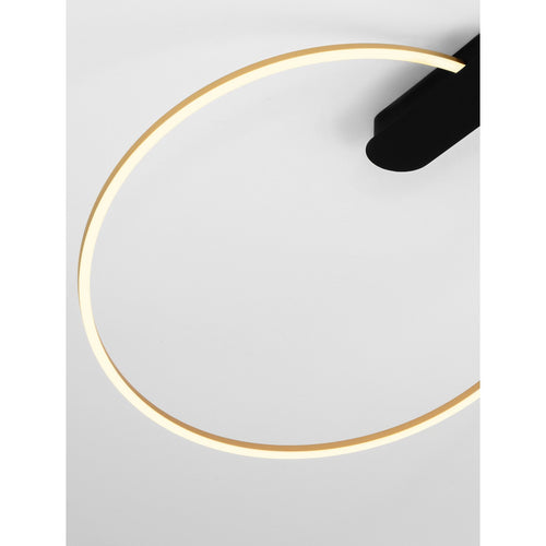 Nova Luce KIKLOS Geïntegreerde LED-plafondlamp, messing goudkleurig, Triac dimbaar, 30W, 1250lm, 3000K