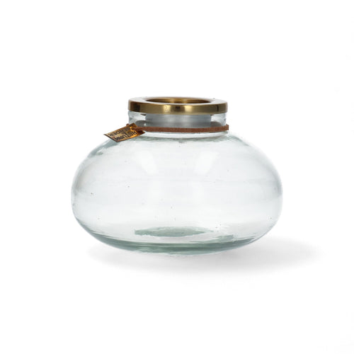 Return to Sender Vaas/ waxinelichthouder 13 cm recycled glas Happy Booby