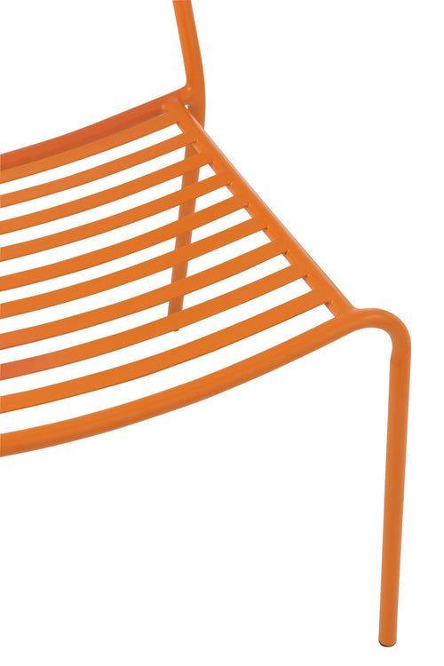 J-Line decoratie - polyresin - gestreept/meta - oranje