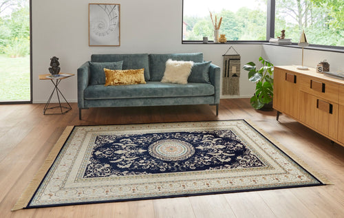 Oriental Velvet Carpet with Fringes Antik Negar 195x300 cm