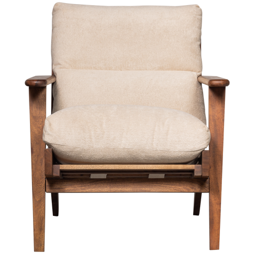 BePureHome fauteuil Houston - Bouclé/Hout - Naturel - 86x71x71 - vtwonen shop