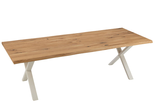 J-Line tafel Poten Kruis - metaal - wit