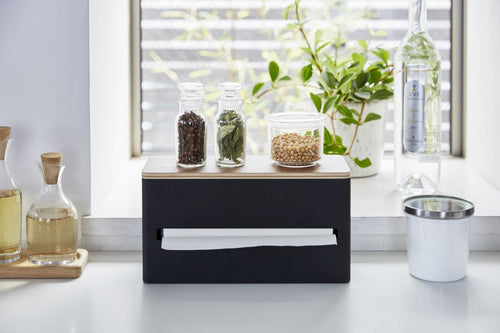 Yamazaki Tissuebox Dubbelzijdig - Rin - Bruin