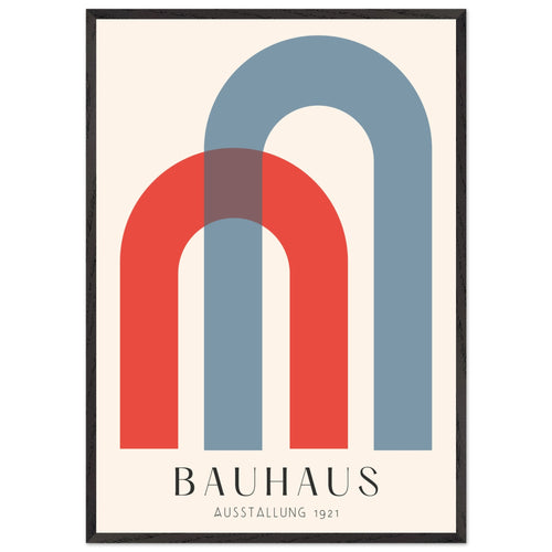 Artfulprints Poster met Lijst Bauhaus - Ausstellung 1921   - 70x100 cm - Meerkleurig