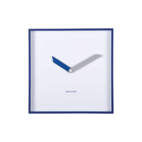 Karlsson wandklok Cool Retro Cuadrado - blauw - 4.1x28.3x28.3cm