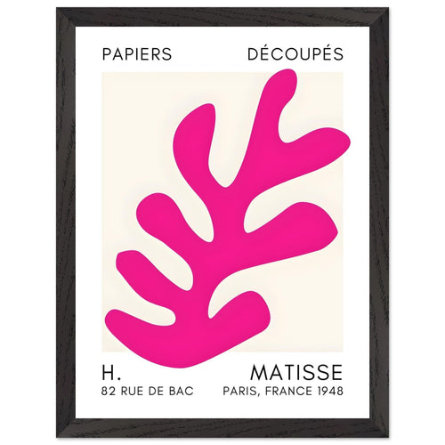 Artfulprints Poster met Lijst Matisse – Ocean petals pink   - 30x40 cm - Roze