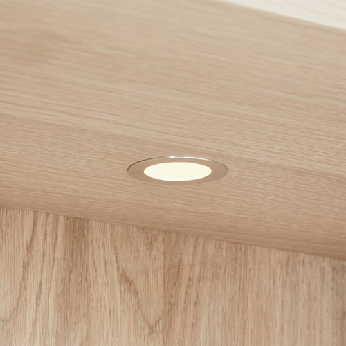 Furnhouse vitrinekast Porto - Witte olie - MDF, Eikenfineer, Glas - 40x110x187