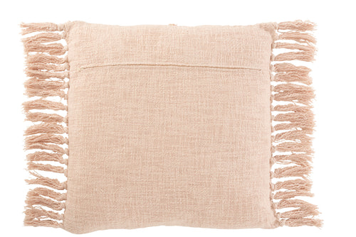 J-Line kussen Vierkant Ruit - katoen/polyester - roze - vtwonen shop