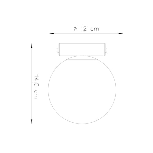 Sollux Lighting Plafondlamp YOLI 1 wit - 12x12x14,5cm