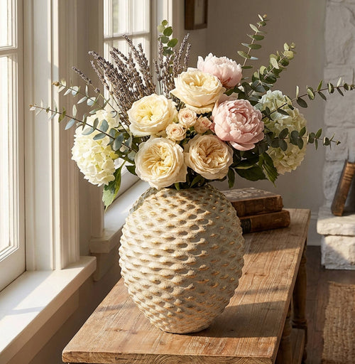 Mauro Ferretti vaas - Ø 23,5x28,5 cm - beige