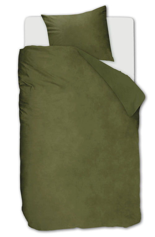 Ambiante Dekbedovertrek Velvety - 140 x 200/220 cm - Groen