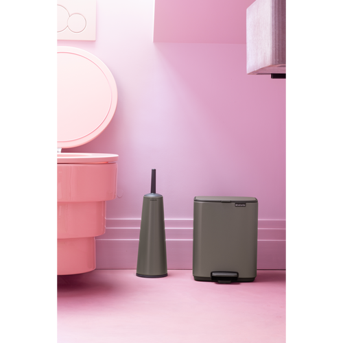 Brabantia Bo Pedaalemmer, 7 liter, stil sluitend, kunststof binnenemmer - Platinum