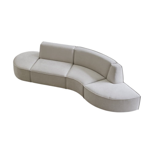 Tikamoon Modulaire 4-zitsbank in beige stof - Beige