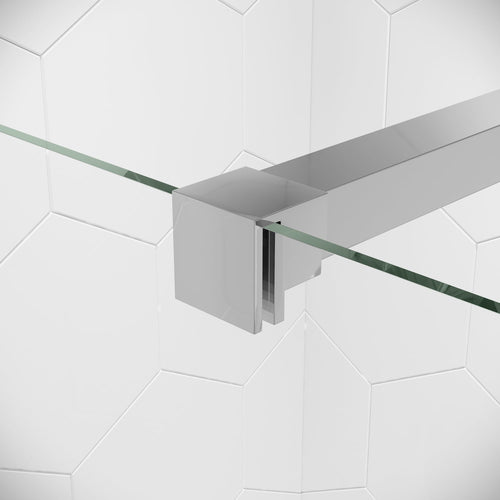 Badplaats Douchewand Florida 120 x 200 cm – Chroom – Inloopdouche 8 mm Veiligheidsglas