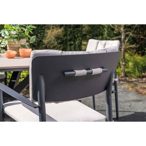 Garden Impressions tuinset Dane - Tulli - donker grijs - 220x115 cm - 7-delig