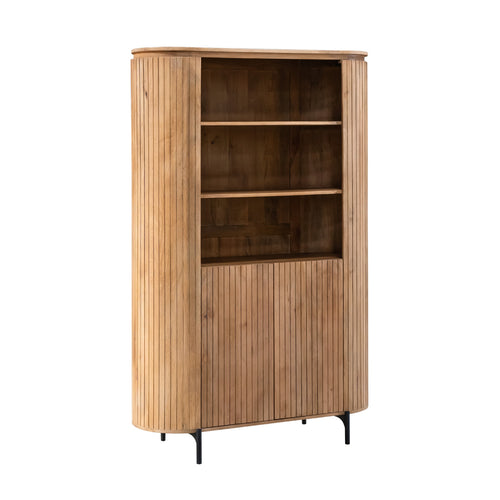 StarFurn Wandkast Solana - Naturel Hout - 115x45x180cm