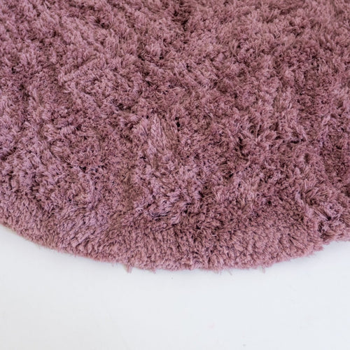 Rond hoogpolig vloerkleed Pilo Darkpink Polyester Interieur05