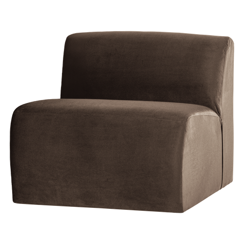WOOOD 1-zits bank Mojo Base - Velvet - Bruin - 74x84x97